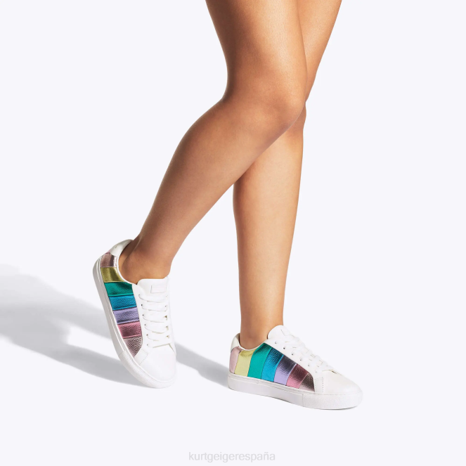 Kurt Geiger mujer raya del carril de Londres 2LPR169 | calzados combinación de metales